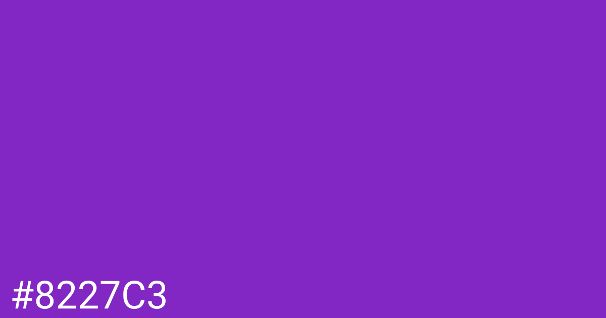 Hex color #8227c3 graphic