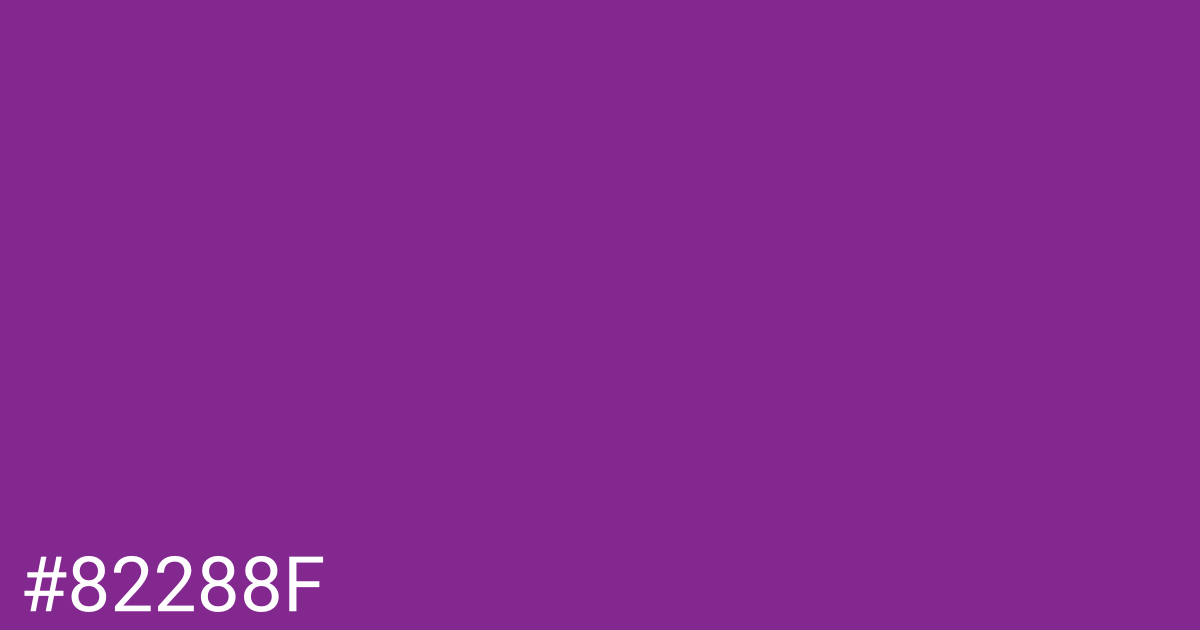 Hex color #82288f graphic