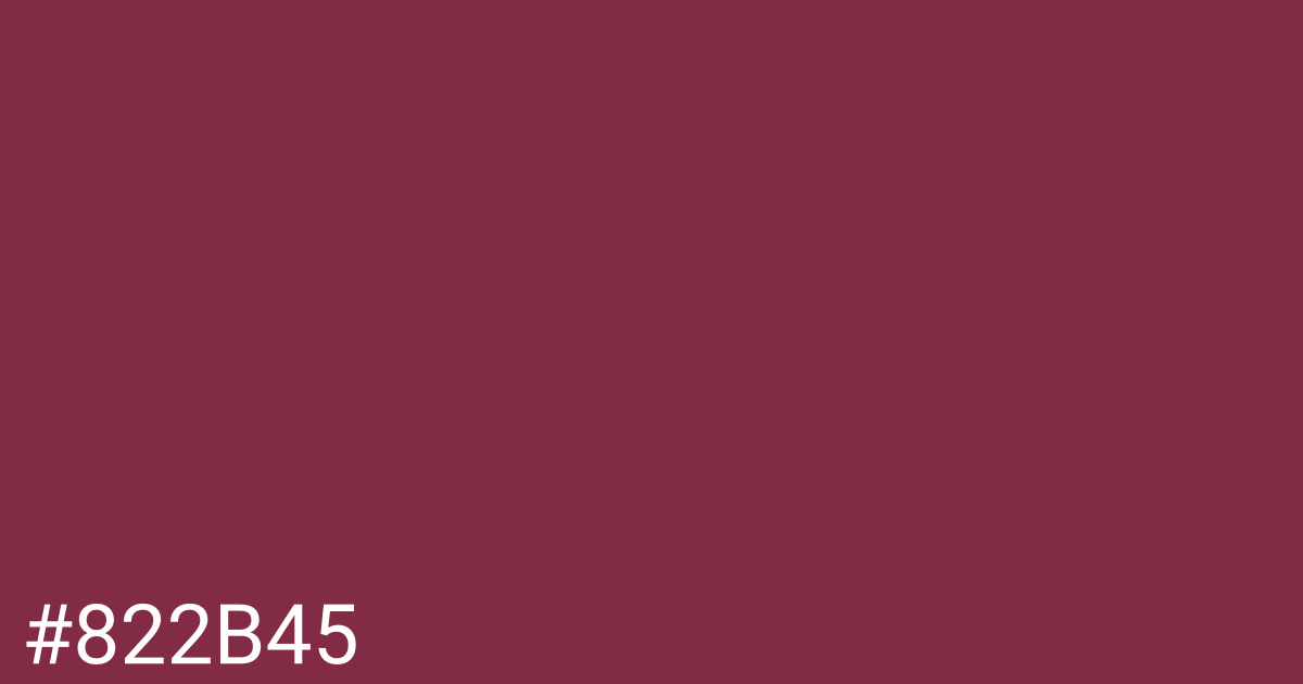 Hex color #822b45 graphic