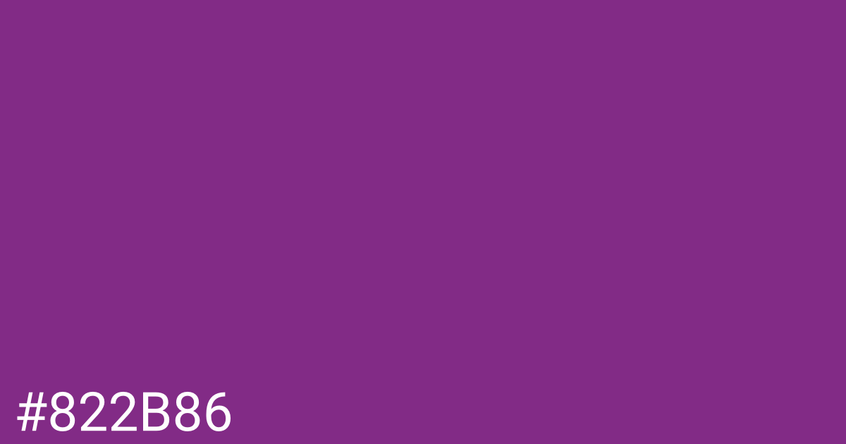 Hex color #822b86 graphic