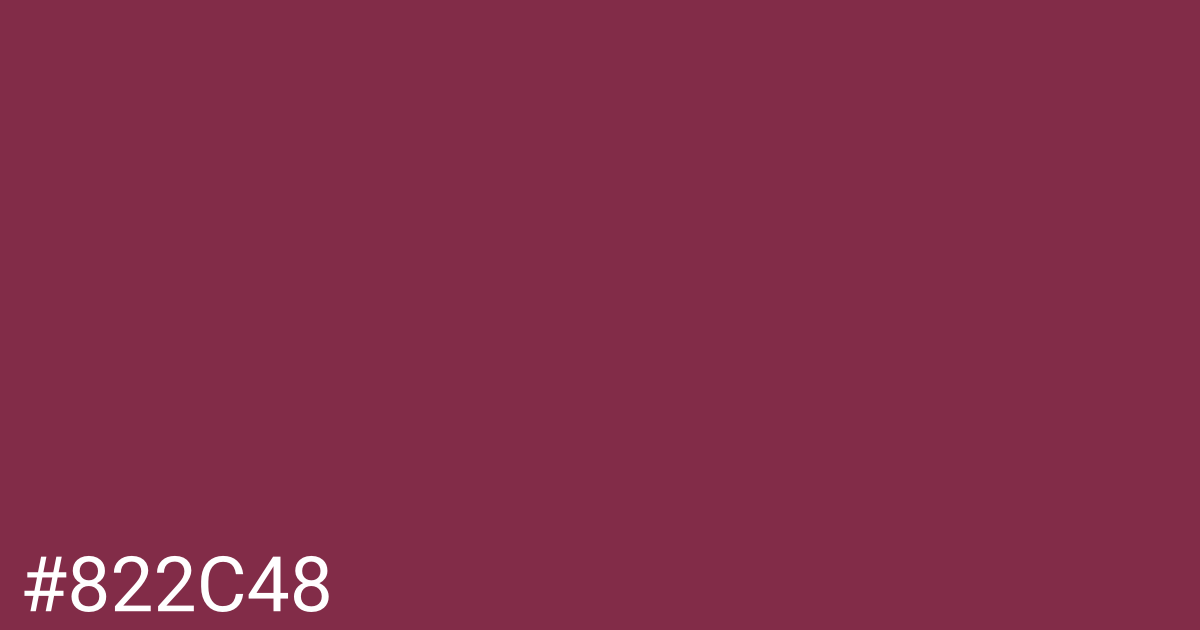 Hex color #822c48 graphic