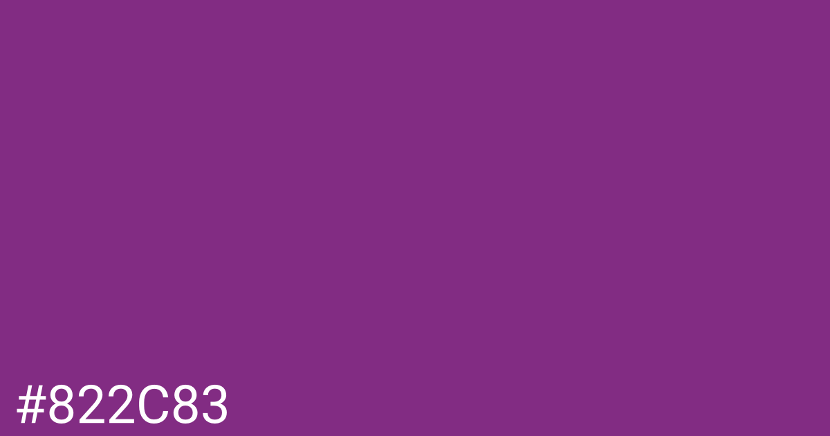 Hex color #822c83 graphic