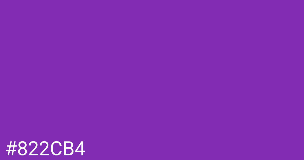 Hex color #822cb4 graphic