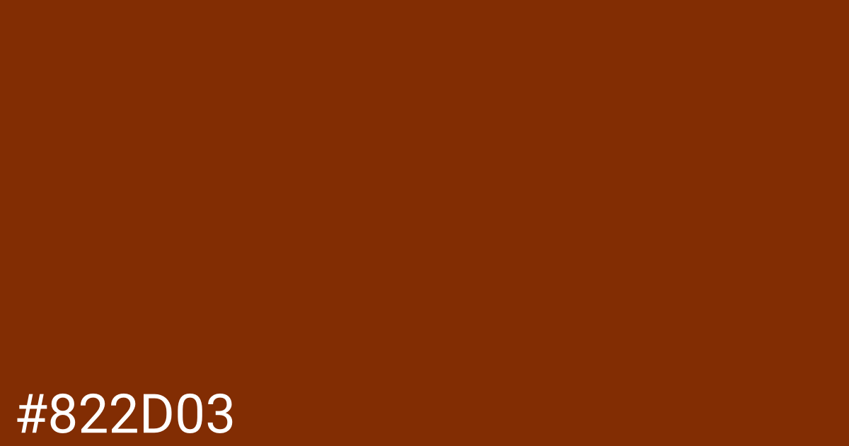 Hex color #822d03 graphic