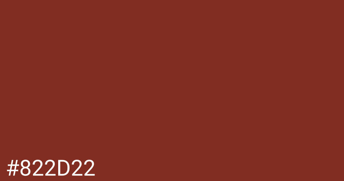 Hex color #822d22 graphic