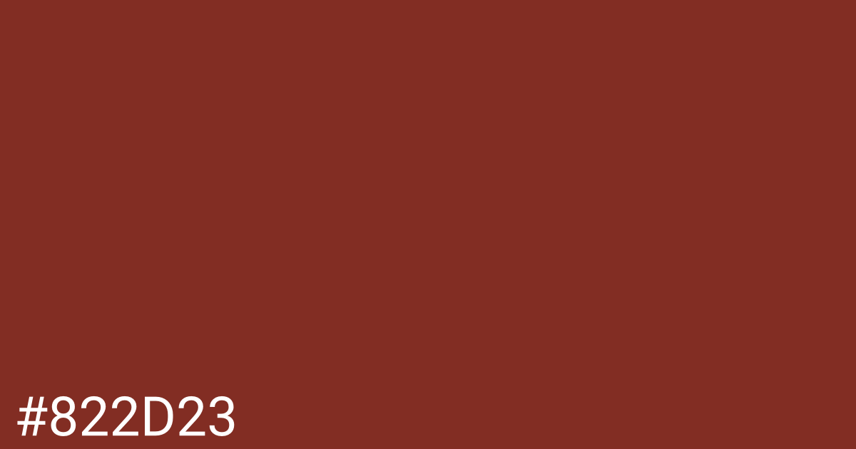 Hex color #822d23 graphic