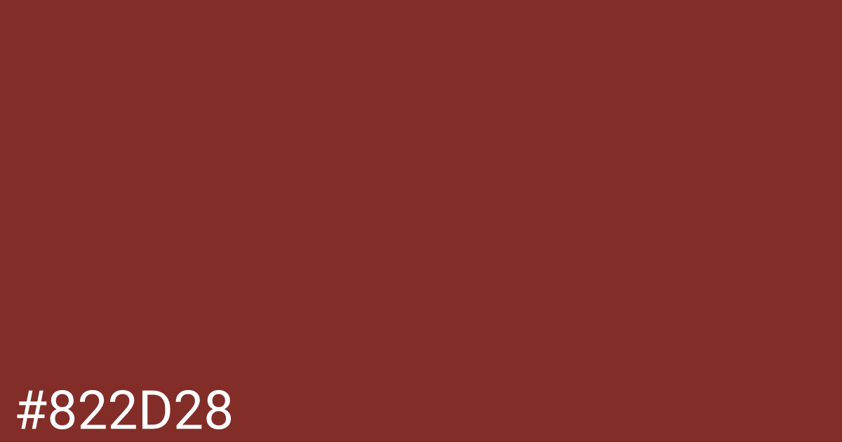 Hex color #822d28 graphic