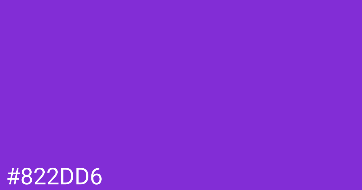 Hex color #822dd6 graphic