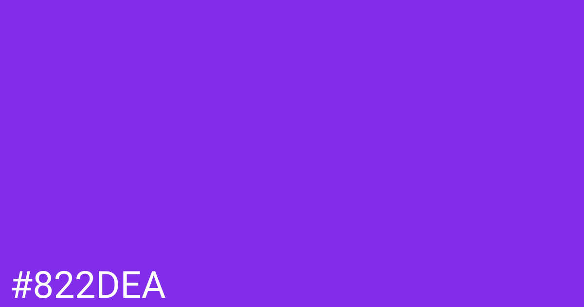 Hex color #822dea graphic