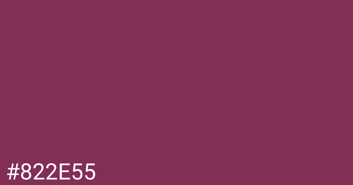 Hex color #822e55 graphic