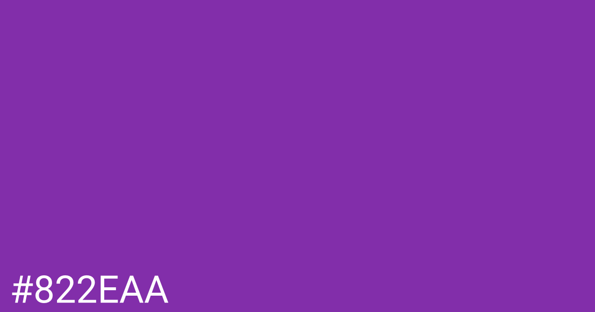 Hex color #822eaa graphic