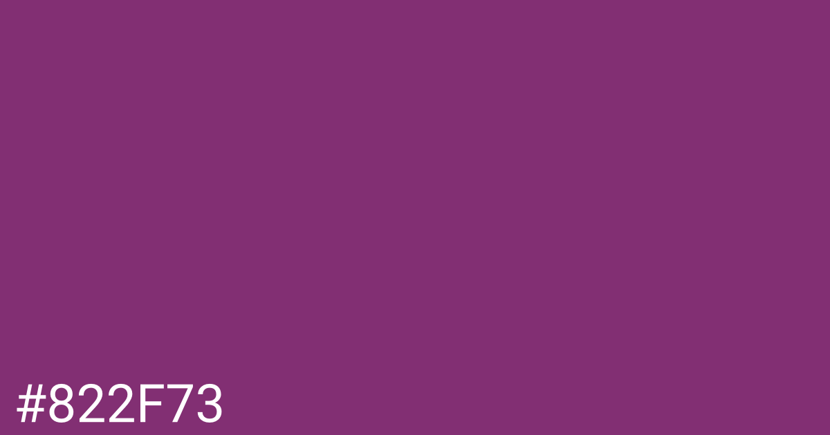 Hex color #822f73 graphic