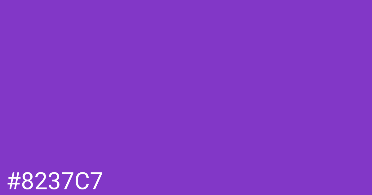 Hex color #8237c7 graphic