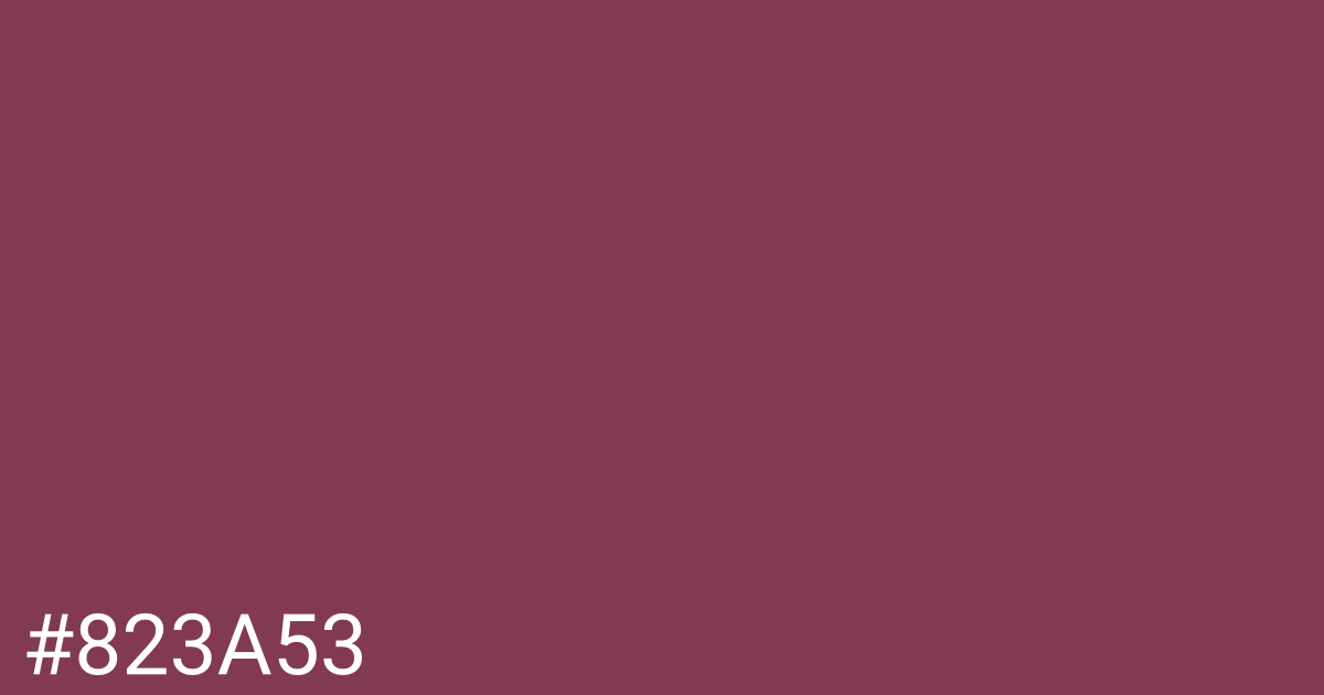 Hex color #823a53 graphic