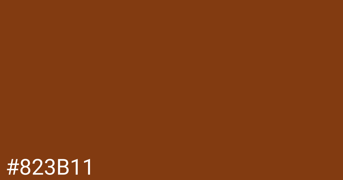 Hex color #823b11 graphic