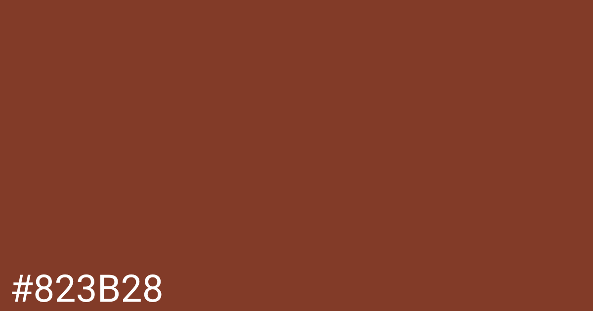 Hex color #823b28 graphic