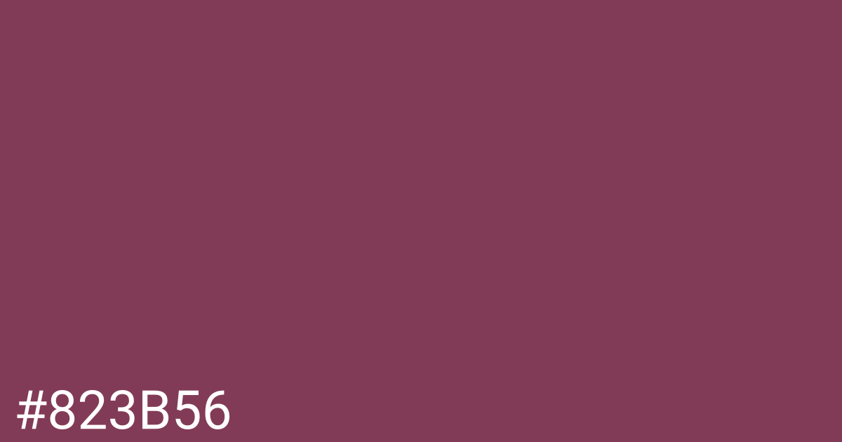 Hex color #823b56 graphic