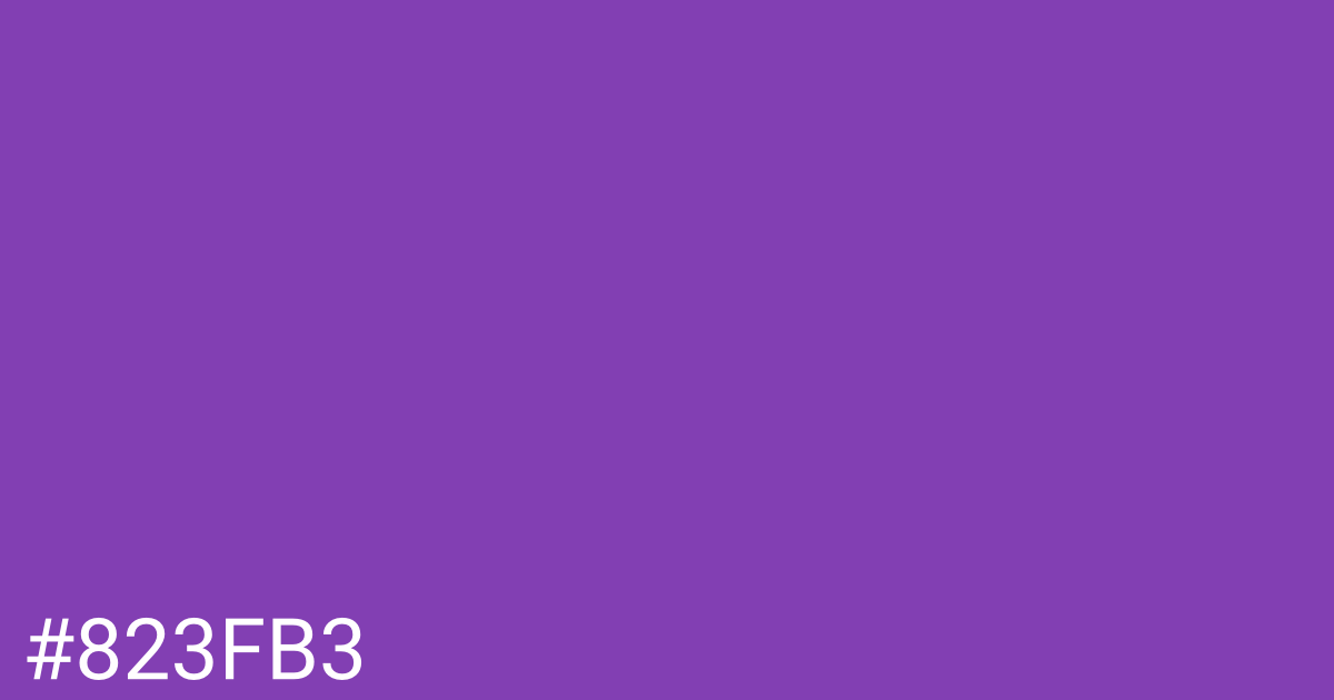 Hex color #823fb3 graphic