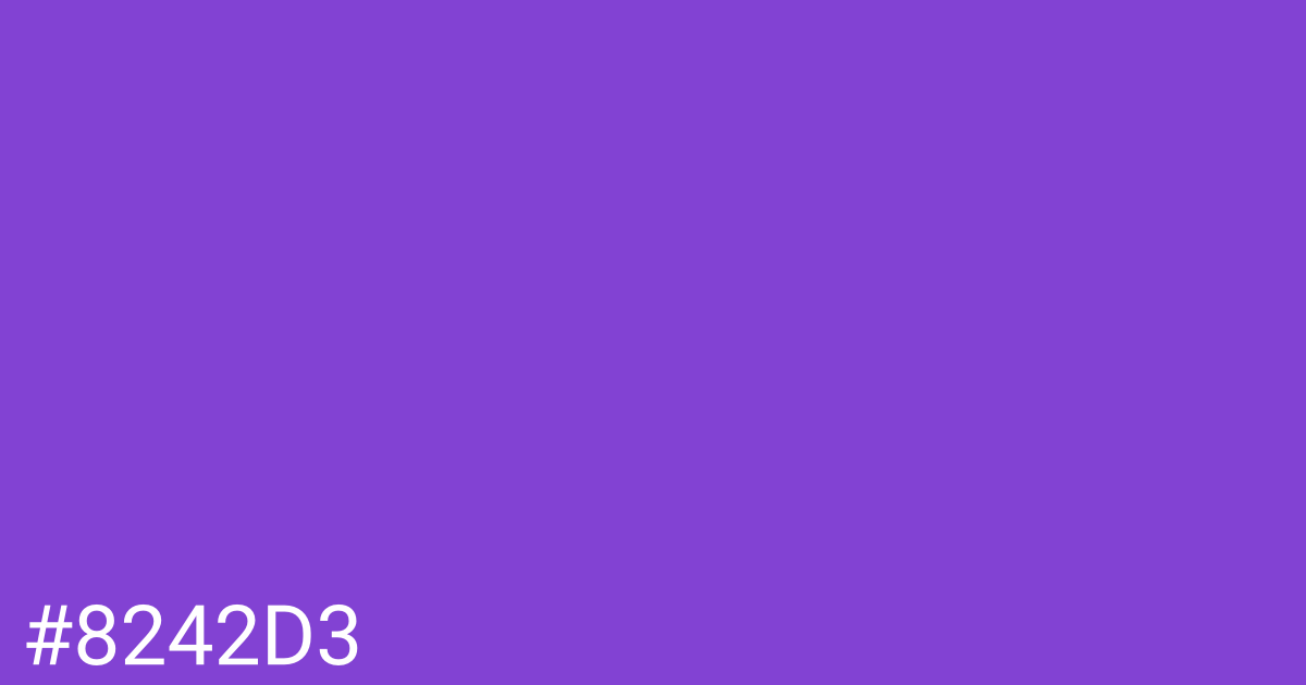 Hex color #8242d3 graphic