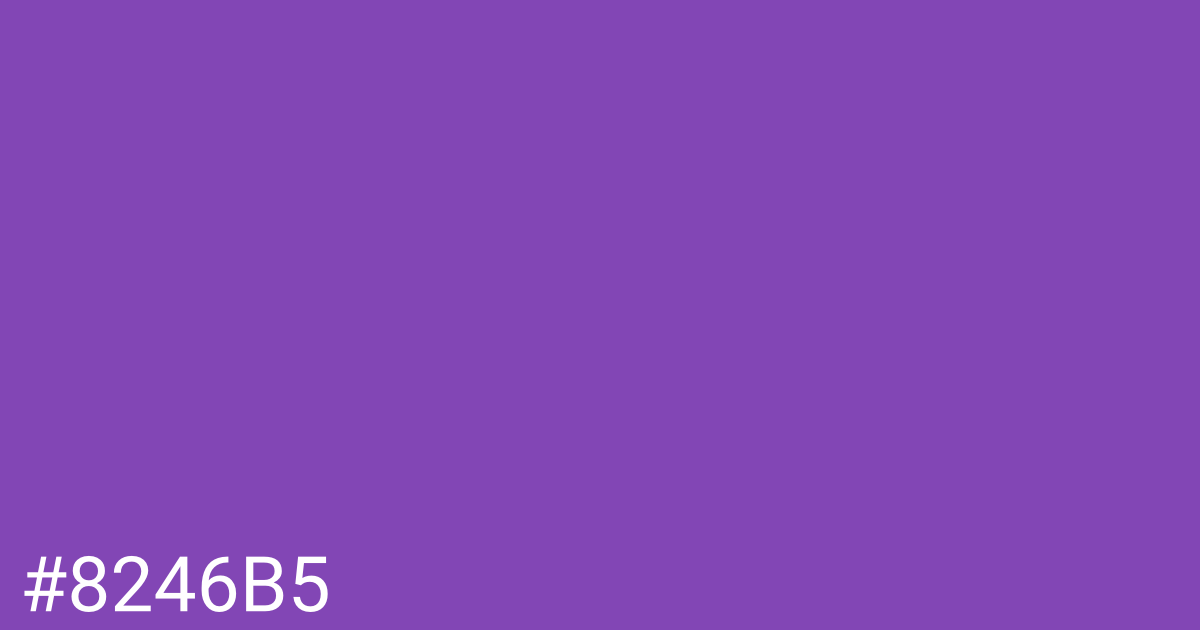 Hex color #8246b5 graphic