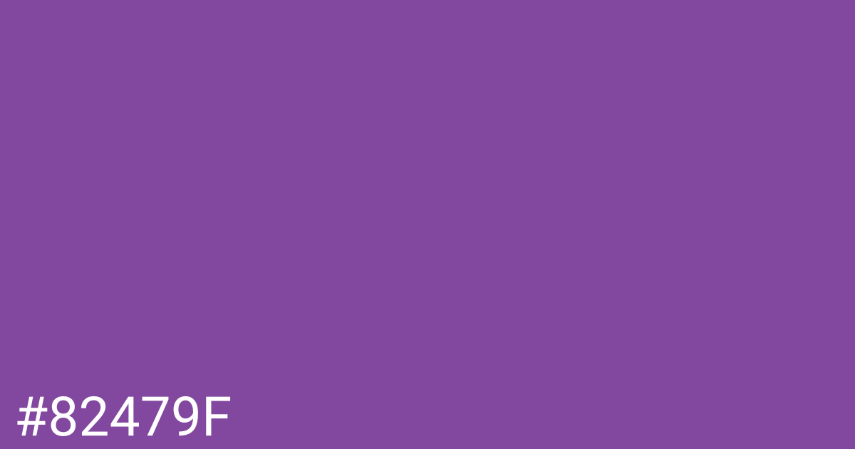Hex color #82479f graphic