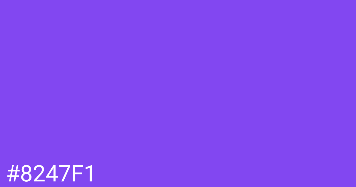 Hex color #8247f1 graphic