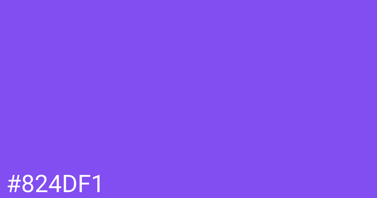 Hex color #824df1 graphic