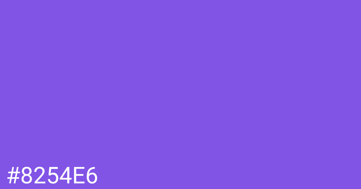 Hex color #8254e6 graphic
