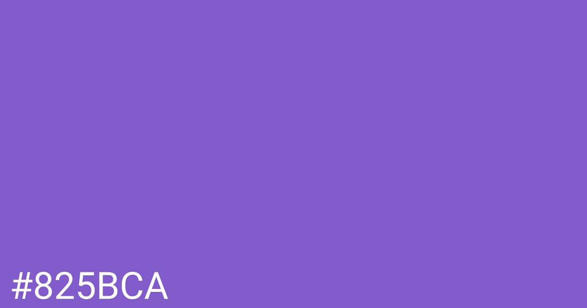 Hex color #825bca graphic