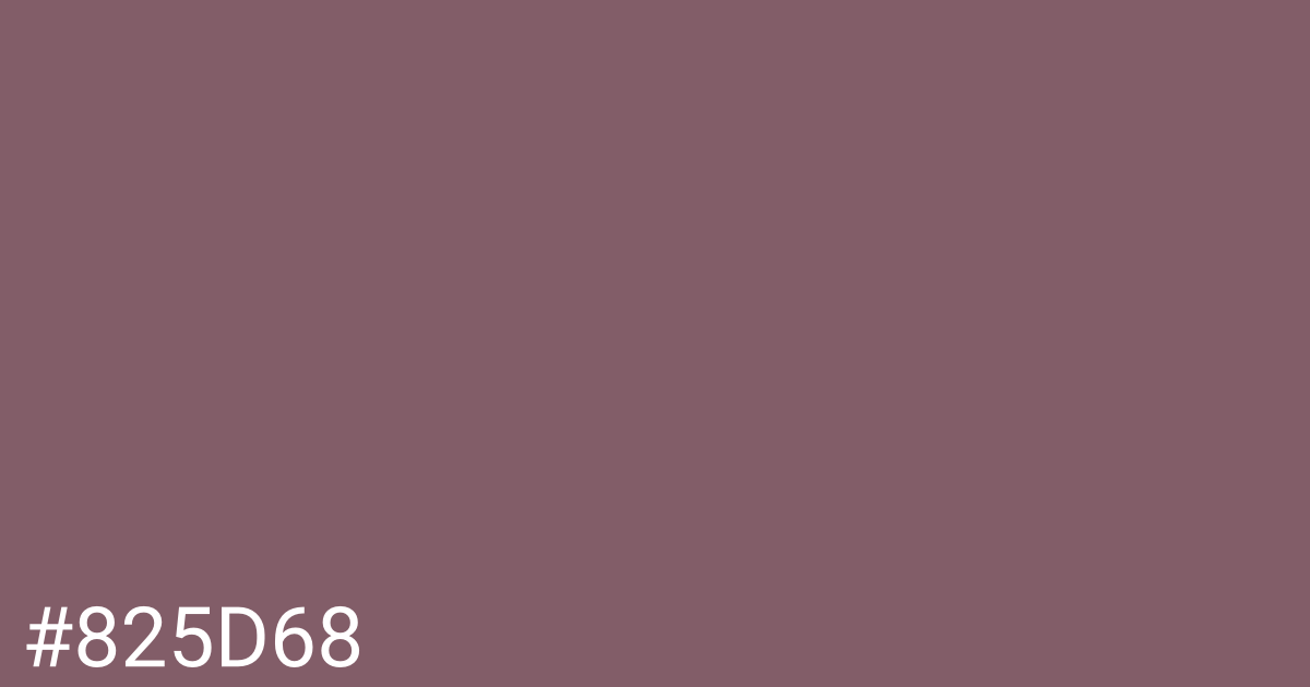 Hex color #825d68 graphic