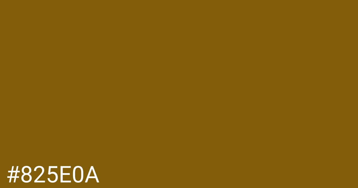 Hex color #825e0a graphic