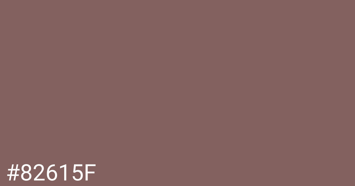Hex color #82615f graphic
