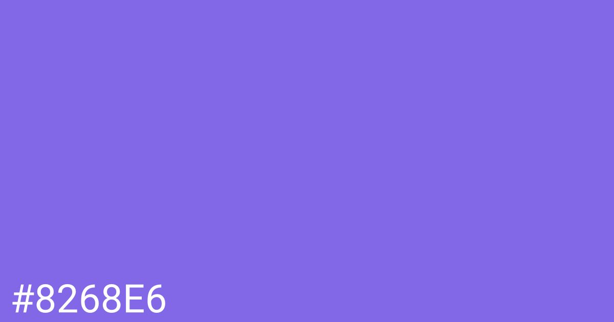 Hex color #8268e6 graphic