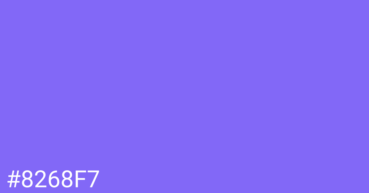 Hex color #8268f7 graphic