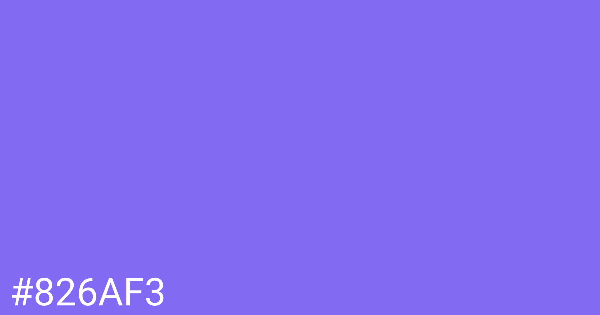 Hex color #826af3 graphic