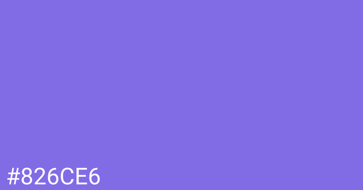 Hex color #826ce6 graphic