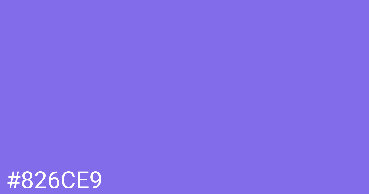 Hex color #826ce9 graphic