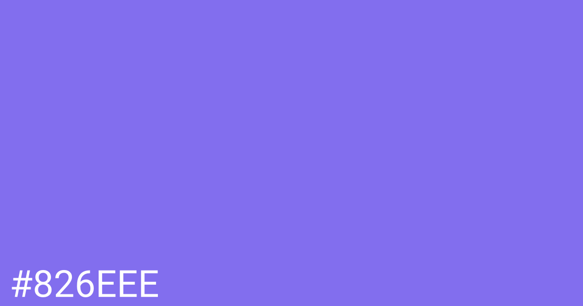 Hex color #826eee graphic