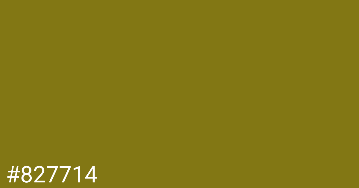 Hex color #827714 graphic