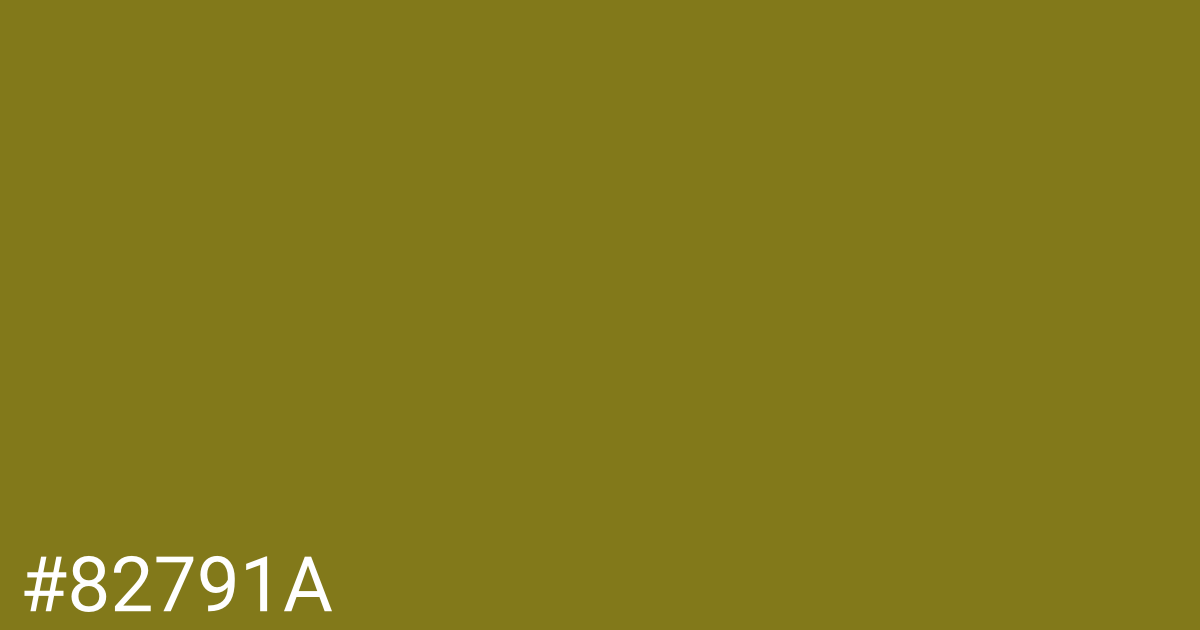 Hex color #82791a graphic