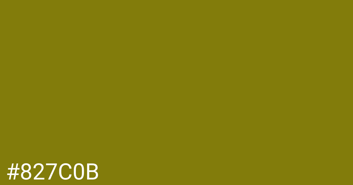 Hex color #827c0b graphic