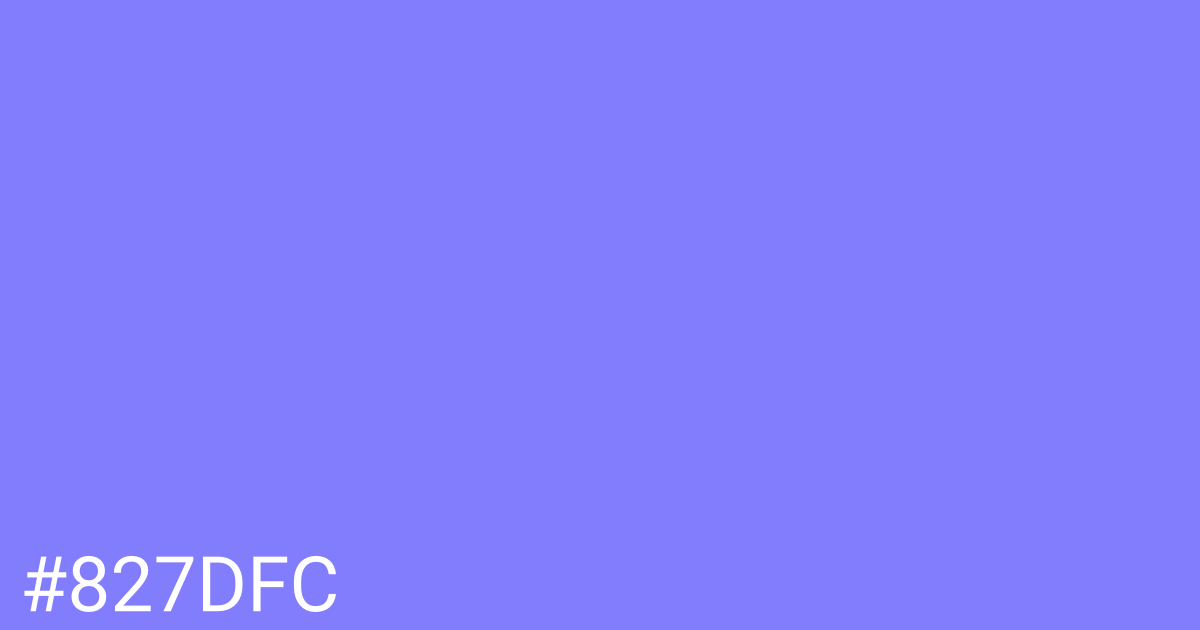 Hex color #827dfc graphic