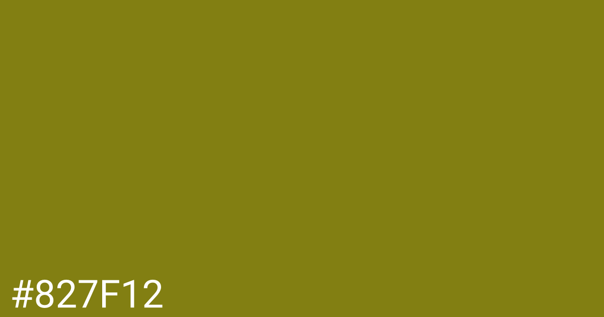 Hex color #827f12 graphic