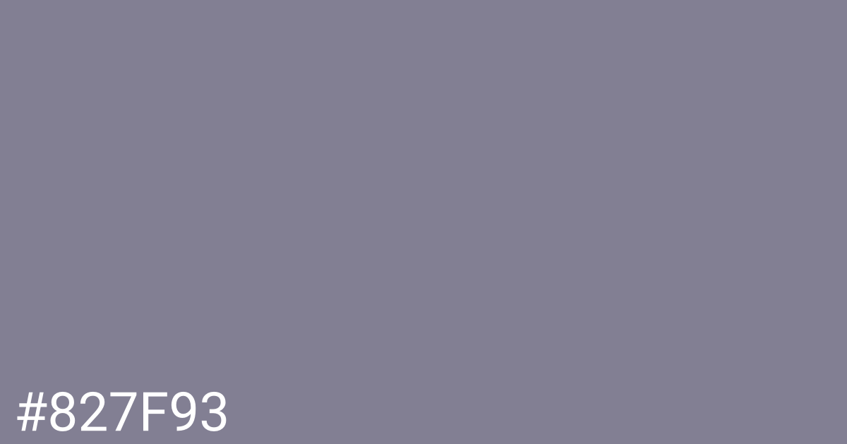 Hex color #827f93 graphic