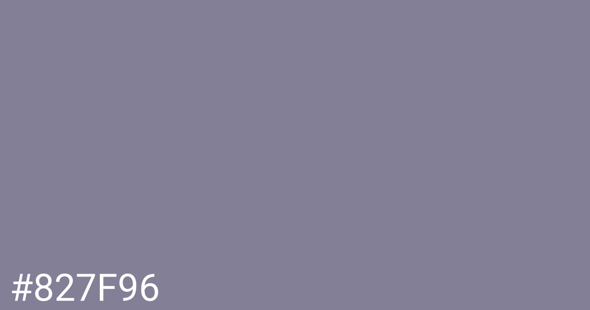 Hex color #827f96 graphic