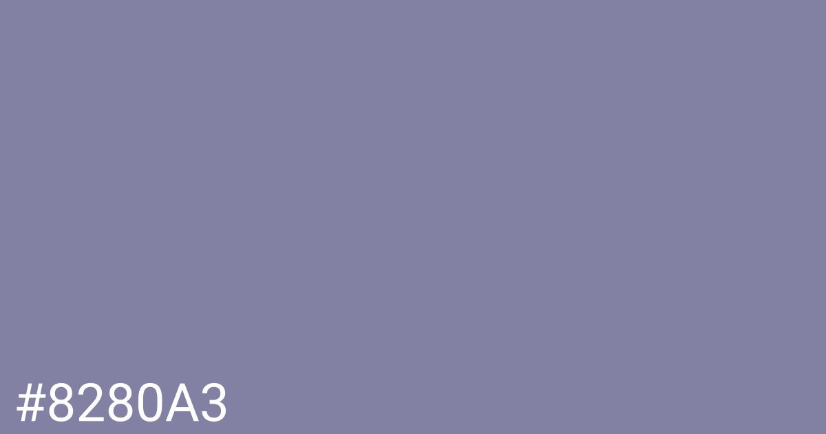 Hex color #8280a3 graphic