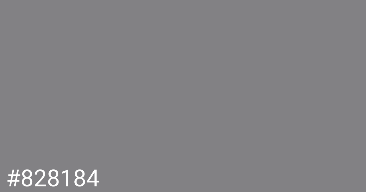 Hex color #828184 graphic