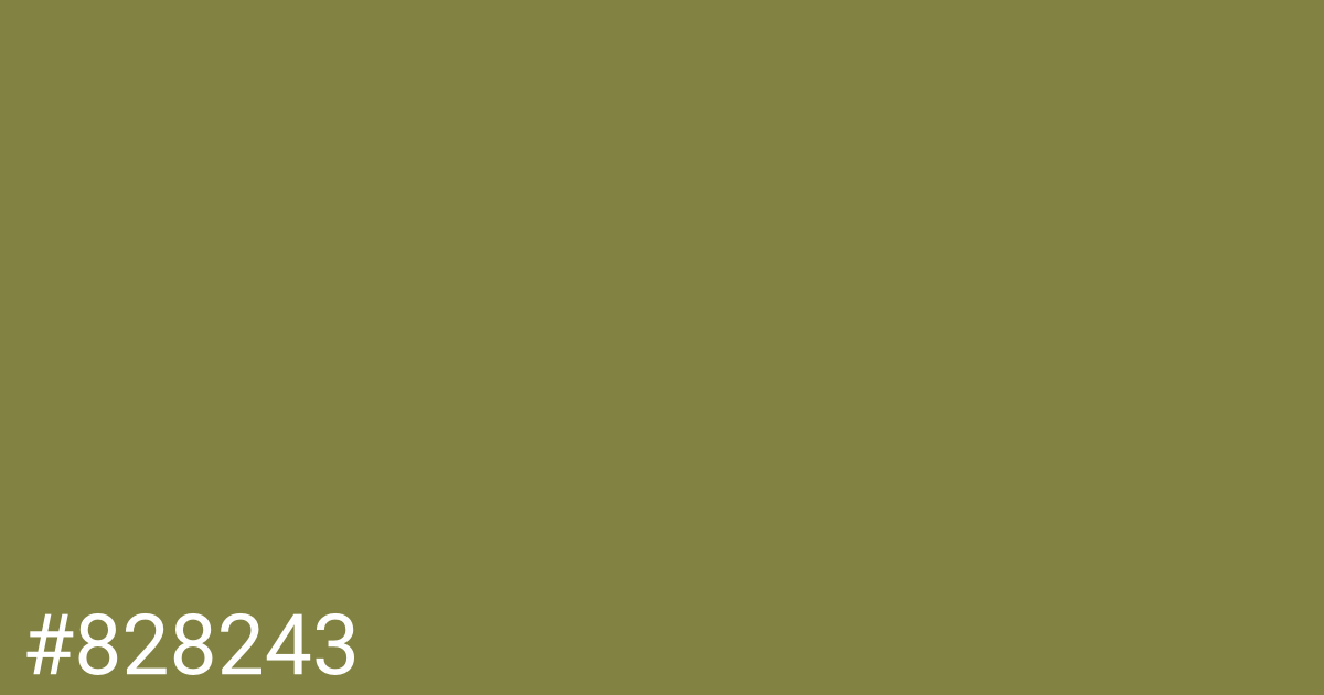 Hex color #828243 graphic