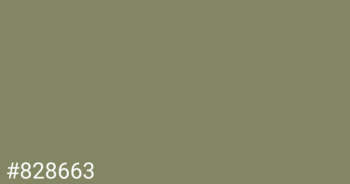 Hex color #828663 graphic