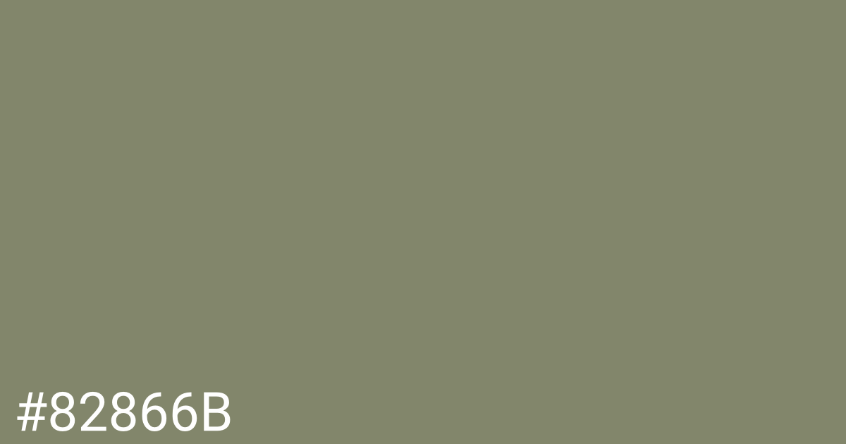 Hex color #82866b graphic